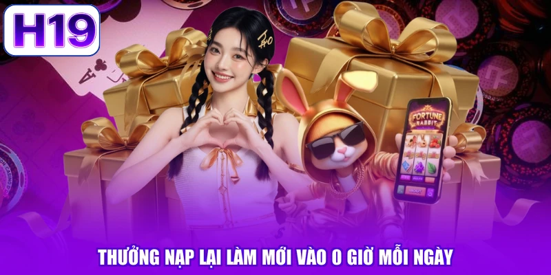 Thưởng nạp lại làm mới vào 0 giờ mỗi ngày